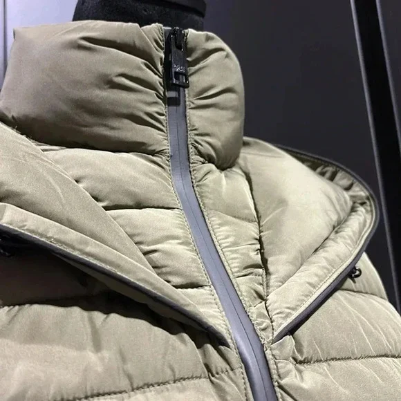 Michael Kors Down alternative hooded puffer parka coat,ultralight,zipper,logo